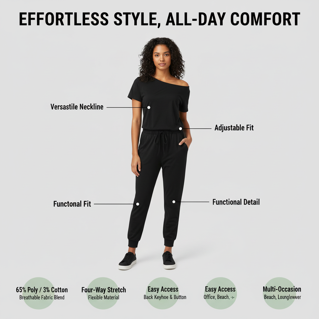 Verdora Stretchy Long Romper Jumpsuit With Pockets